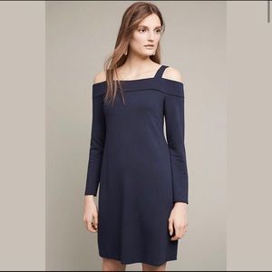 BAILEY 44 Open Shoulder Knee length Navy Dress